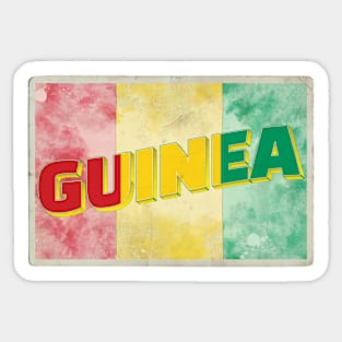 Guinea Vintage style retro souvenir Sticker